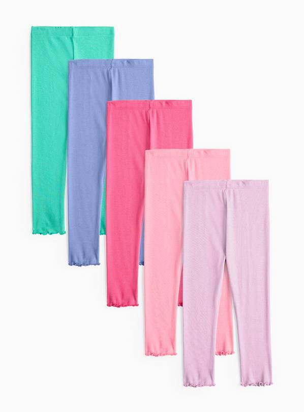 Ribbed Leggings 5 Pack 1-2 years